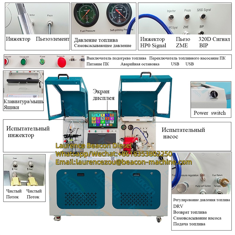 Beacon machine CR IP800 стенд для испытания насосов форсунок Common Rail EUI EUP HEUI BIP ZME AHE дизельный тестер