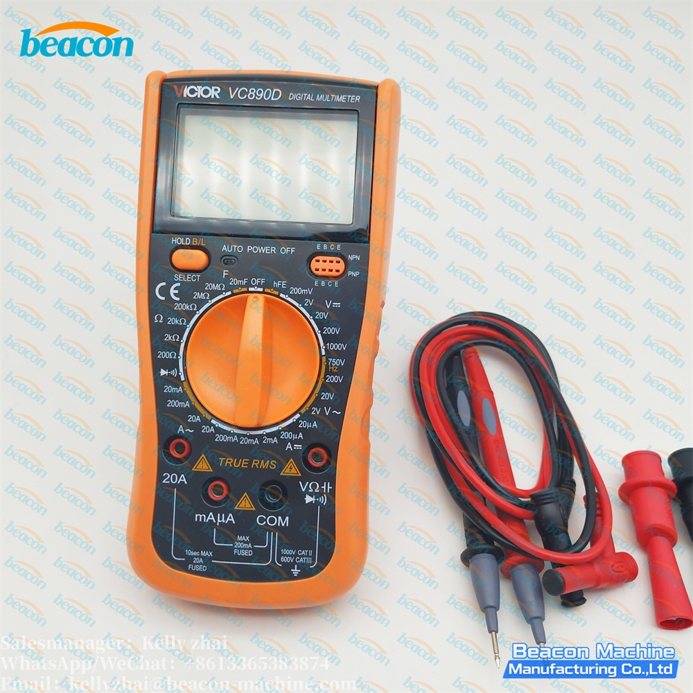 Ручной высокоточный мультиметр с ручным управлением, защитой от перегорания конденсаторов и цифровым дисплеем