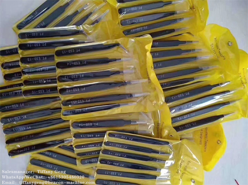 Антистатические пинцеты ESD из нержавеющей стали, инструменты для обслуживания, промышленные прецизионные изогнутые прямые пинцеты, инструменты для ремонта